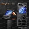 Кожаный чехол для телефона с узором под крокодила для Samsung Galaxy Z Flip 8 Z Flip 7 Z Flip 6 Z Flip 5 Z Flip 4 Z Flip 3 5G