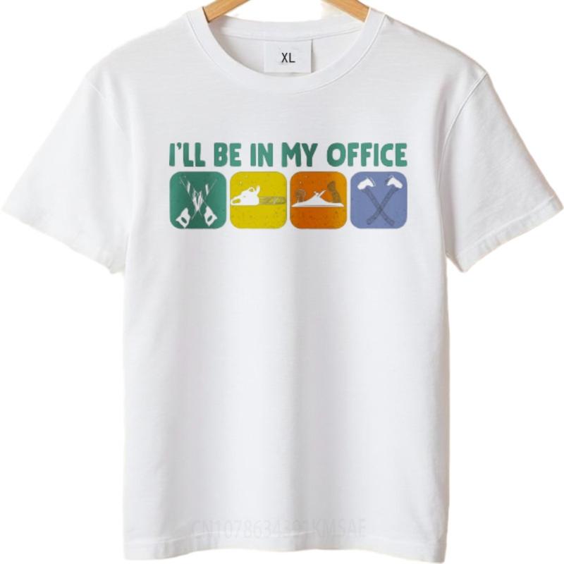 Soft For Her Crew Neck T Shirt Unisex Ill Be In My Office Hiking Camping Fishing Skiing Minimalist Teenagers Tee Shirt
