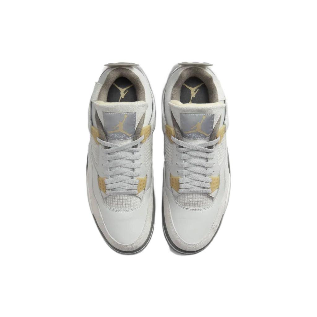 Кроссовки унисекс Air Jordan 4 Retro SE Craft Photon Dust серые бледно-ванильные с белым DV3742-021
