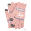 New knitted wool touch screen gloves men and women keep warm in autumn and winter Christmas magic adult cold protection
