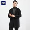 Мужское двустороннее шерстяное пальто с лацканами в стиле business casual