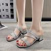 Мода 2025 Новый Дизайн Летние Женские Модные Женские Тапочки для Тапочек Удобные Высокие Каблуки Zapatillas Mujer