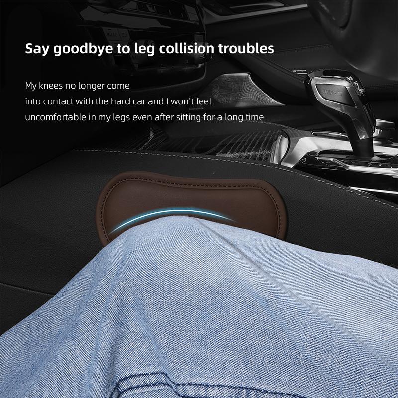 BTSN5 Car Interior Leg Knee Armrest Pad Leather Soft Cushion For Skoda Kylaq Elroq Kodiaq Octavia Enyaq Kamiq Scala Rapid Superb Karoq