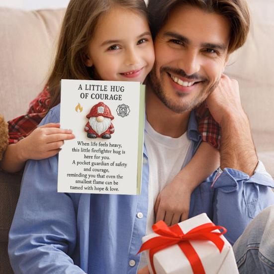 Firefighter Pocket Guardian Mini Firefighter Pocket Hug Token A Little Hug