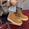 Модные мужские высокие рабочие ботинки Высококачественные Удобные Ботинки на толстой подошве для ходьбы Осень Зима Роскошные мужские повседневные ботинки