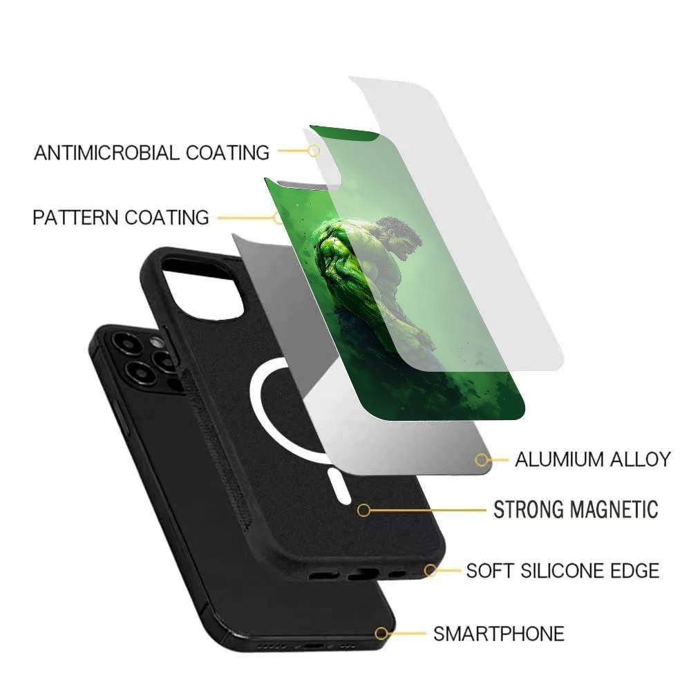 Superhero H-HulkS Phone Case For IPhone 16 15 14 13 Pro Max 11 12 Mini Alex Mirror For Magsafe Wireless Charging Cover