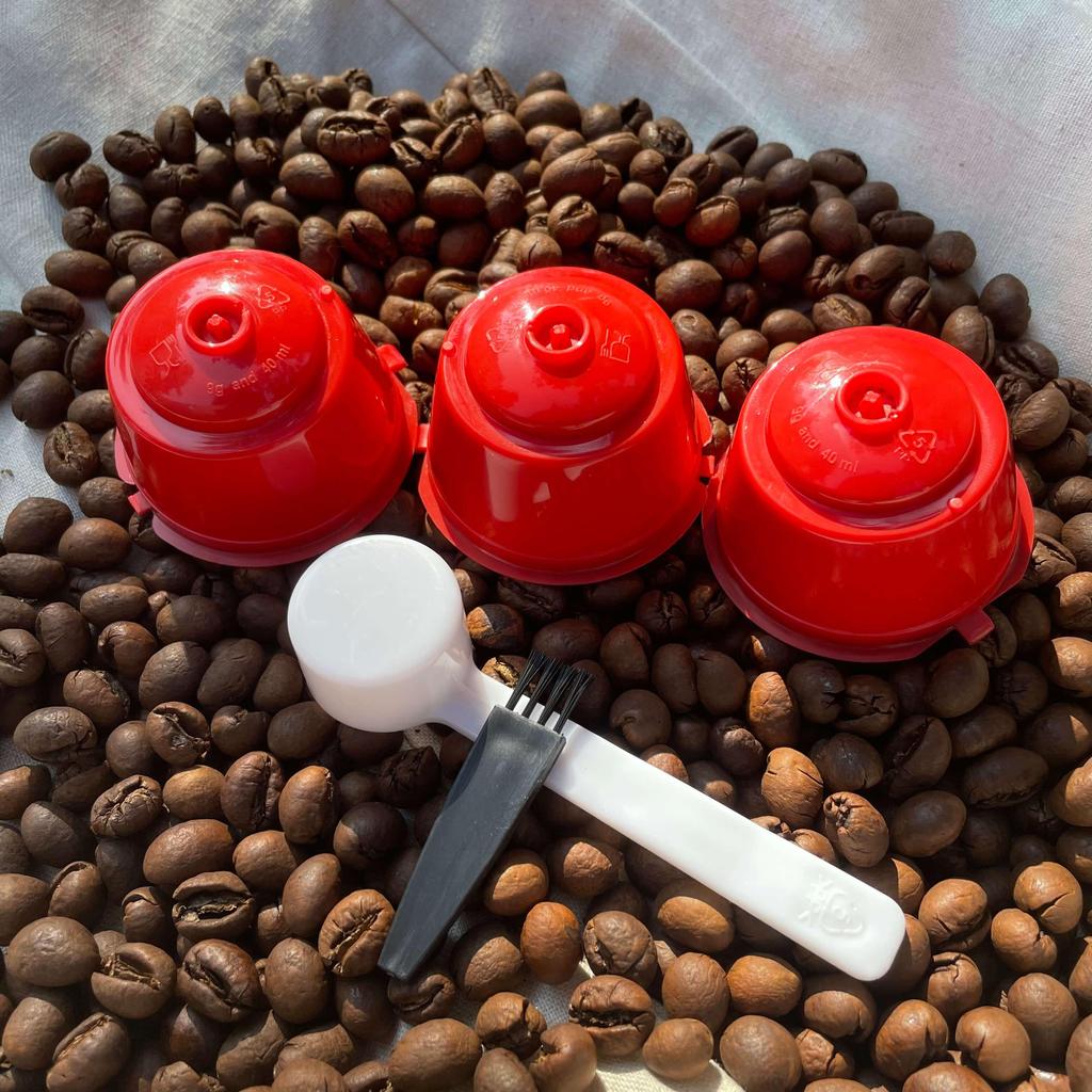 Многоразовые капсулы для кофе Многоразовый универсальный фильтр для кофе, совместимый с Dolce Gusto, с ложкой и кистью