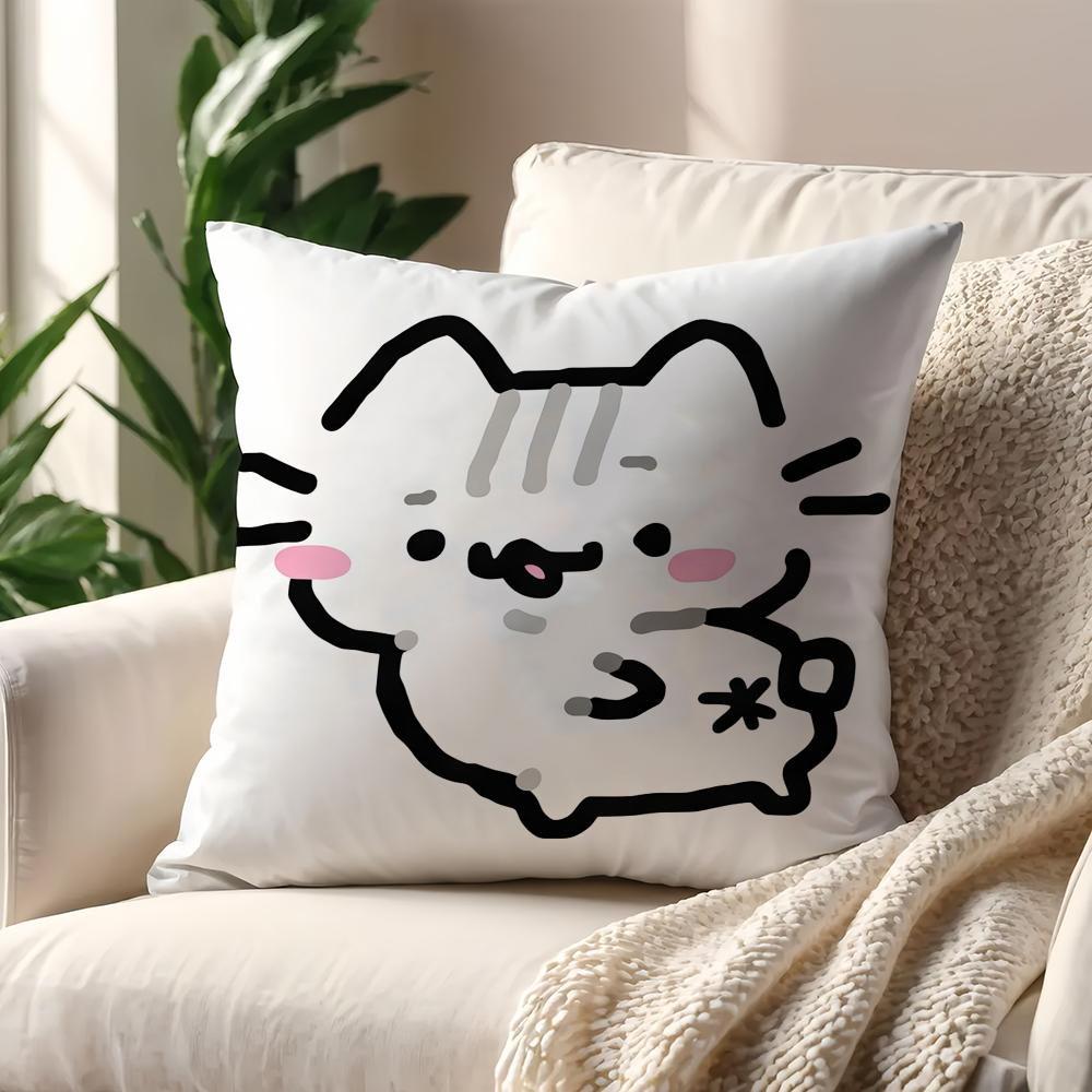Cute Strawberry Cat cushion cover For Pillow Printing Sofa Decoration Home Car Room Coffee Shop Office Nordic Simplicity