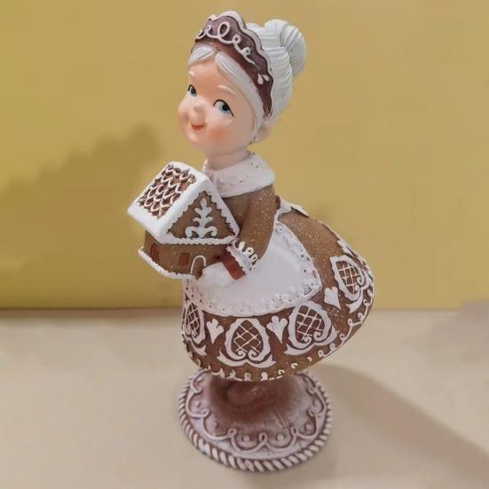 Рождественские украшения из смолы Санта-Клаус с пряничным домиком создают атмосферу, украшения стола на Рождество