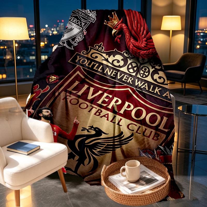 Liverpool Football Club Print Blanket - Soft & Comfortable, for Bedroom, Travel, Sofa, Home Decoration - Birthday Christmas Gift for Friend