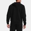 Under Armour Тренировочная флисовая теплая толстовка с капюшоном на молнии для мужчин, черная 1357111-001