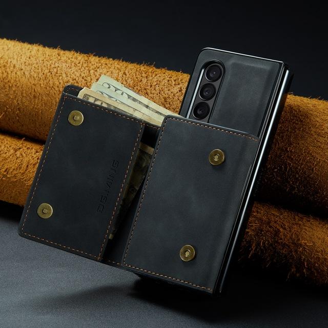 Кожаный чехол для телефона с защитой от ударов и слотом для карты Samsung Galaxy Z Fold 4 5g Fold4 Fold3 Fold 3 S23 Ultra S22 Plus S21 Fe S20