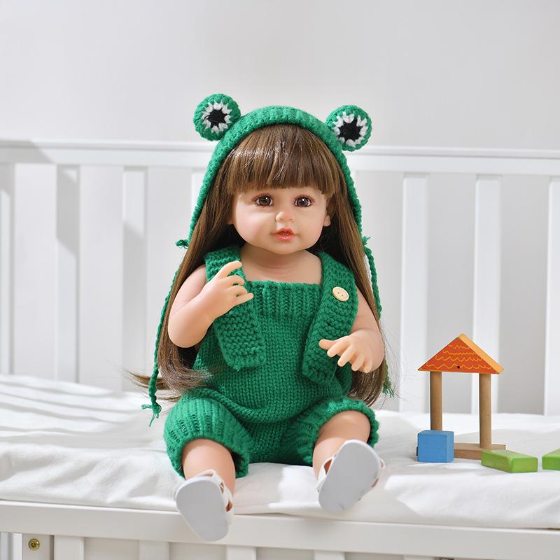 NPK 55 см кукла девочка реборн принцесса мягкая силиконовая кукла для ванны всего тела