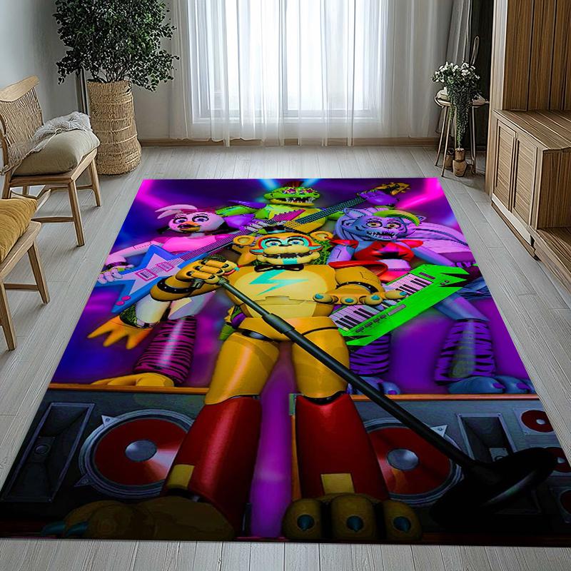 Хоррор Фредди F-FNAF Игры Гостиная Нескользящий Ковер Мягкий Ковер для Спальни Детской Игровой Комнаты Дивана, Домашний Декор Придверный Коврик Подарок