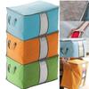with Reinforced Handle Clothes Storage Bag Foldable Cotton Quilt Bags  For Blankets Bedding