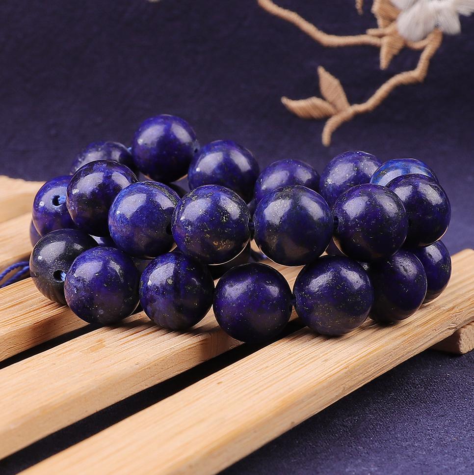 Натуральный камень лазурит круглые свободные бусины для изготовления ювелирных изделий Diy браслет ожерелье