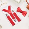 Kids Suspenders with Bow Tie Set Tuxedo for Halloween Trousers Party