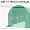 4.5m x 2m x 2m Walk-in Tunnel Greenhouse Garden Plant Growing House with Door and Ventilation Window, Green