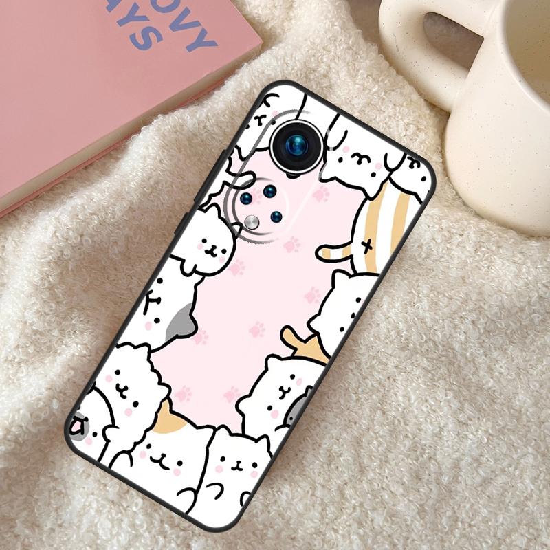 Милый Кавайный Чехол-Кошка Для Honor Magic 7 5 6 Lite Honor 200 Pro 50 70 90 Lite X9b X9a X8b X8a X8 X9 X9c Чехол