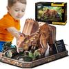 ASSYME Triceratops Papercraft 3D Easy for No Glue or Tools Required Puzzle, Kids,