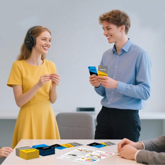 Adults Lip Reading Game with Headphone 40 Cards 2-4 Players Interactive You Say I Speculate Board Game Party Game Night Essentials