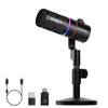 [Comica 2025 Innovation] Wireless Dynamic Microphone with USBXLR Digital and Analog Dual Output, Unidirectional Gaming Microphone with RGB Lighting