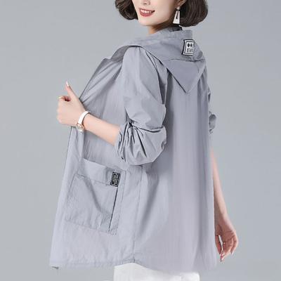 Весенне-летняя модная тонкая ветровка, женская куртка, пальто, женская длинная бейсбольная форма с капюшоном, свободные куртки