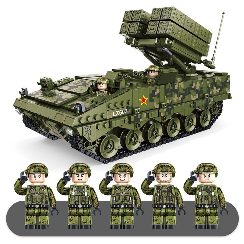 Cross-Compatible Lego WW2 Tiger T28 Heavy Battle Tank Fighter Building Blocks for Kids
