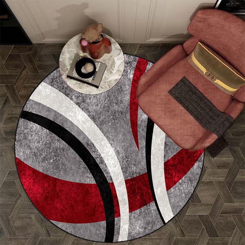 Современный Простой Круглый Ковер Гостиная Коврик для Дивана Легко Чистить Большой Декор для Спальни Домашние Ковры Моющиеся Кофейные Столики Напольный Коврик