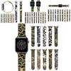 Камуфляжный ремешок для Apple Iwatch 7 6 Se 5 4 3 2 1, противоударный и легкий