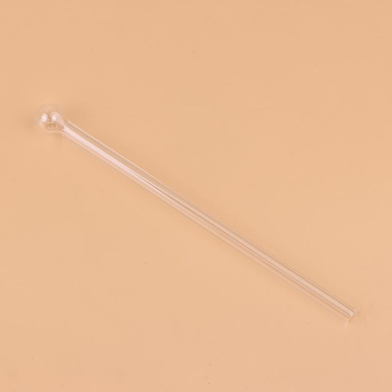 Стеклянная соломинка длиной 19 см с круглой головкой, экологически чистые многоразовые трубочки для питья для молочных коктейлей, коктейлей, коктейлей, барных аксессуаров для дома