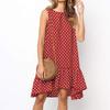 2023 Summer Chiffon Dress Women Polka Dot Ruffles Mini Dress Casual Loose Beach Party Street Short Sundress