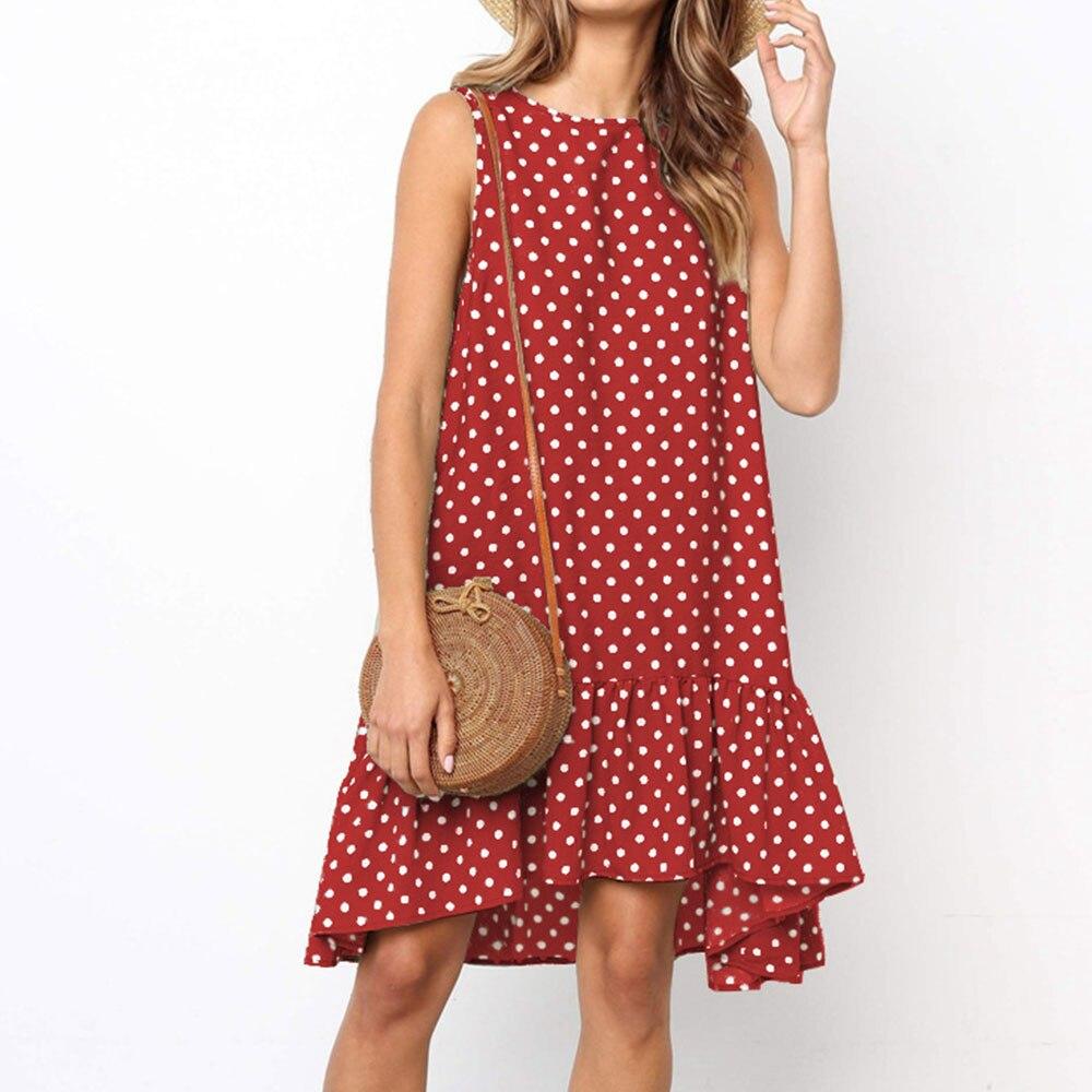 2023 Summer Chiffon Dress Women Polka Dot Ruffles Mini Dress Casual Loose Beach Party Street Short Sundress