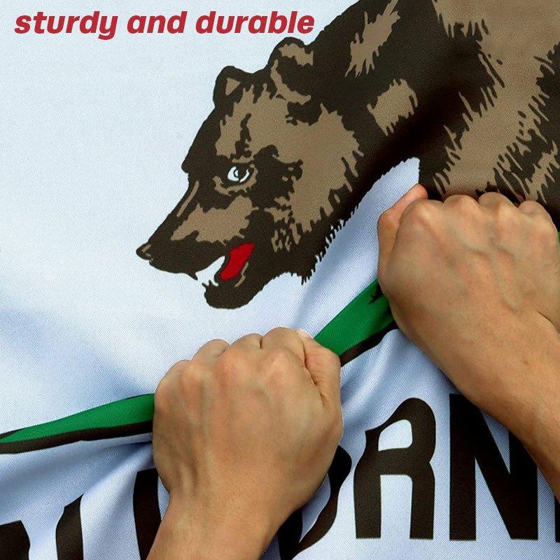 Флаг штата Калифорния, 1 шт., 90x150 см, яркий цвет и устойчивость к выцветанию, Калифорния. Флаги Калифорнии, полиэстер с латунными втулками, 3 х 5 футов