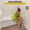 VEVOR Tile Shower Seat, 38.2" x 11.4" x 20" Ready To Tile Shower Seat