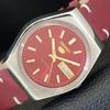 AUTOMATIC VINTAGE SEIKO 5 JAPAN 6309A MENS RED COLOR DIAL WATCH A701357-5 R206a-a701357