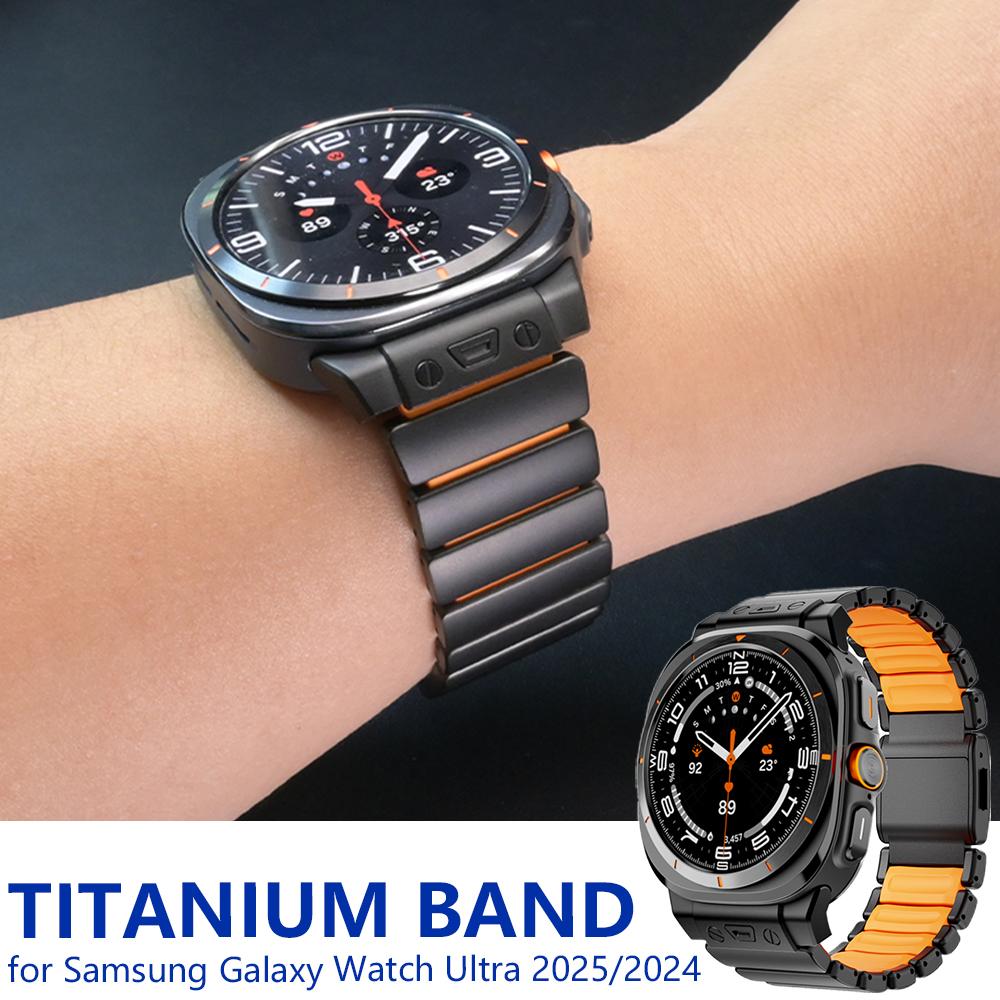 Роскошный титановый ремешок для Samsung Galaxy Watch Ultra 2025 2024 Ширина 24 мм Металлический ремешок для часов Galaxy Watch Ultra 47 мм