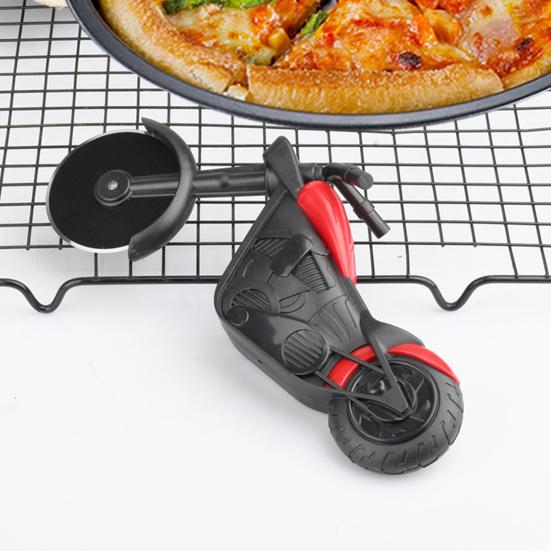 Bicycle-Shaped Pizza Cutter with Dual Wheels Stainless Steel Cake Dough Slicer