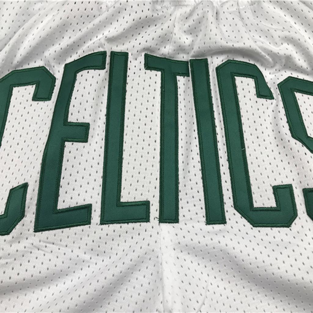 Укороченные баскетбольные шорты с вышивкой в ​​стиле ретро Celtics и шнурком для тренировок.