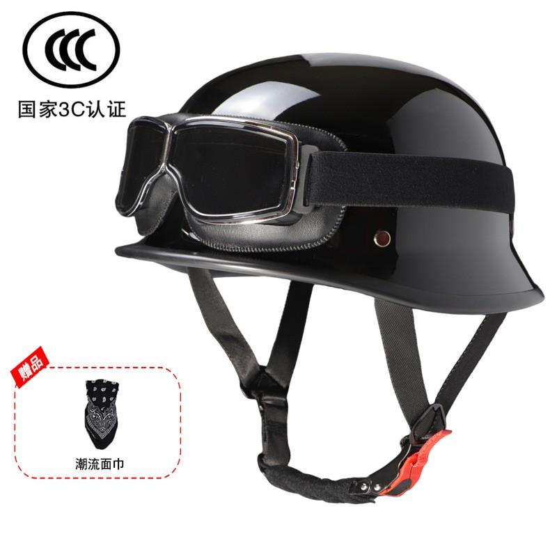 Vintage-Style Half Helmet Motorcycle Scooter ATV Electric Bike Riding With 3C Certification ABS Shell