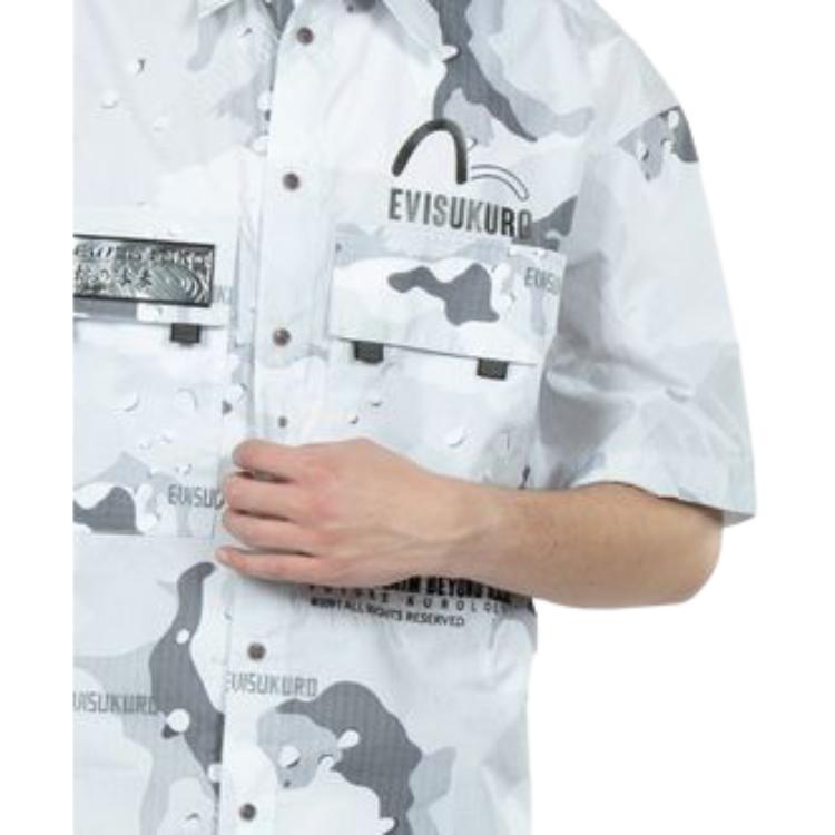 Evisu Камуфляжная рубашка с коротким рукавом Мужские рубашки 2ESGNM3SJ210RXCN