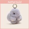 Rabbit Whimsical Plush Fur Keychain Colorful Bunny Gift Accessory For Style Girls