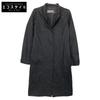 Authentic Japanese Black Synthetic Cotton Stand-up Collar Coat Coat 34Used