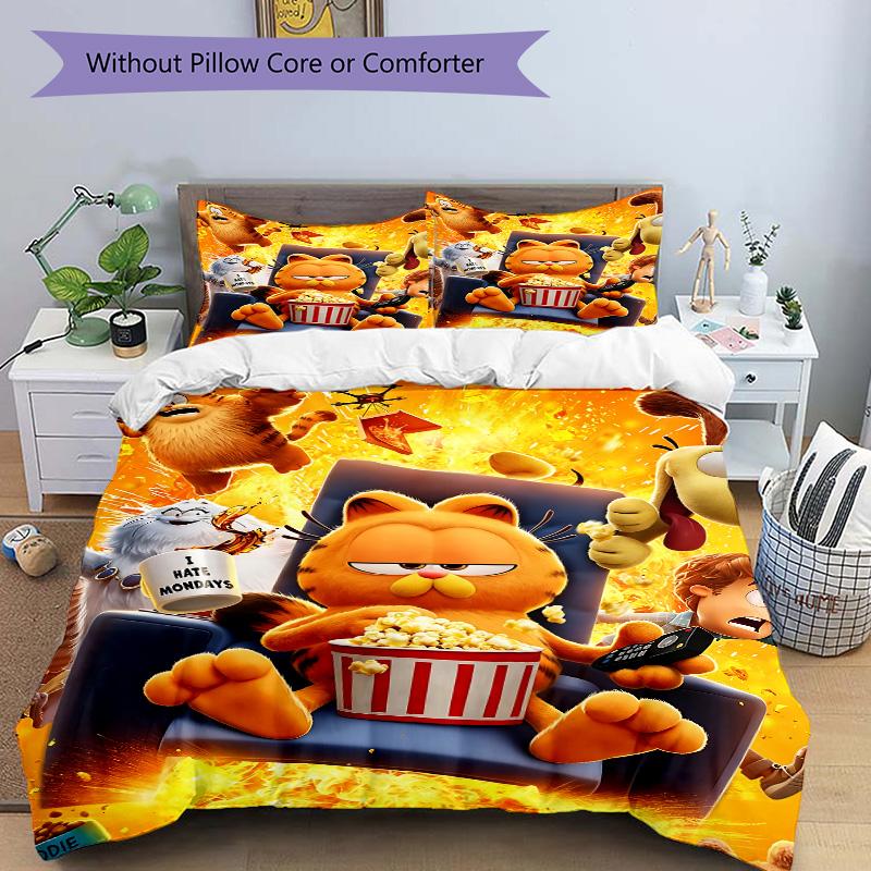Garfield Movie Poster Print 3Pcs Bedding Setduvet Cover With 2 Bedropillowcase Home Birthday Gift