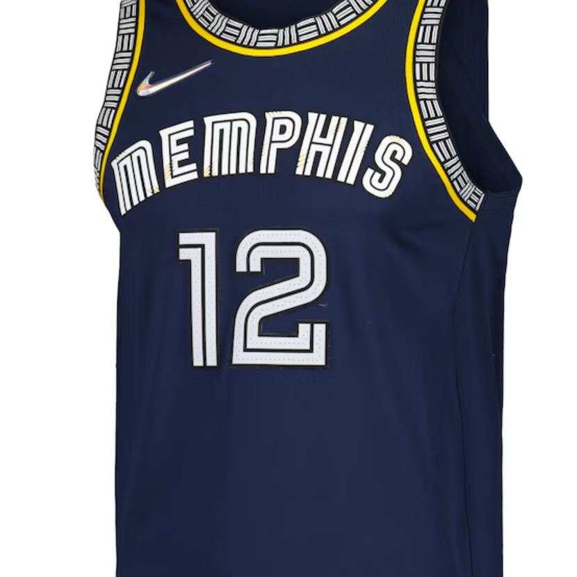 Nike Баскетбольная майка Ja Morant Memphis Grizzlies Размер 12 Унисекс Морской синий DB3676-419