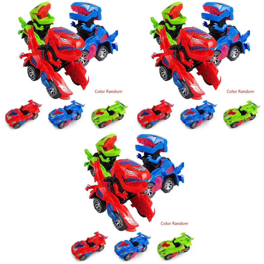 Vibrant Transforming Dinosaur Led Car T-rex Featuring Fun Sounds And Bright Lights For Young Adventurers