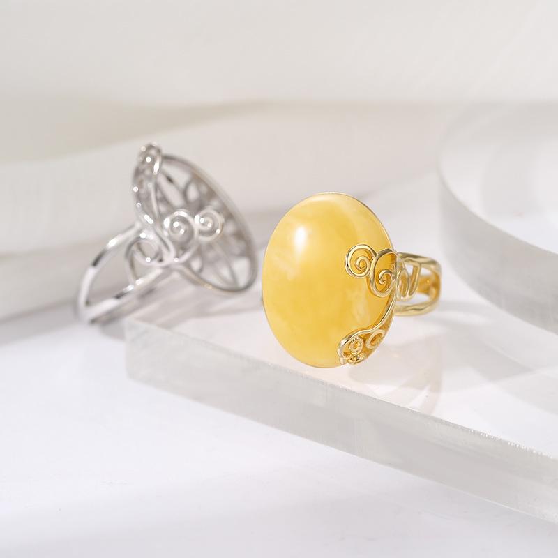 Аксессуары для самостоятельной сборки оправы кольца с драгоценным камнем для мужчин и женщин: Инкрустированный янтарем, нефритом и модными дизайнерскими элементами