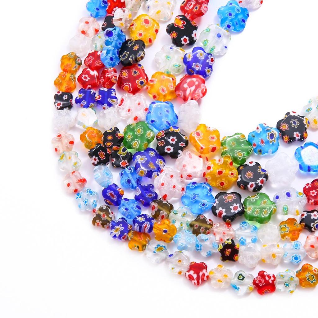 6/8/10/12 мм разноцветные зимние бусины со звездами, свободные глазурованные стеклянные бусины лэмпворк для изготовления ювелирных изделий