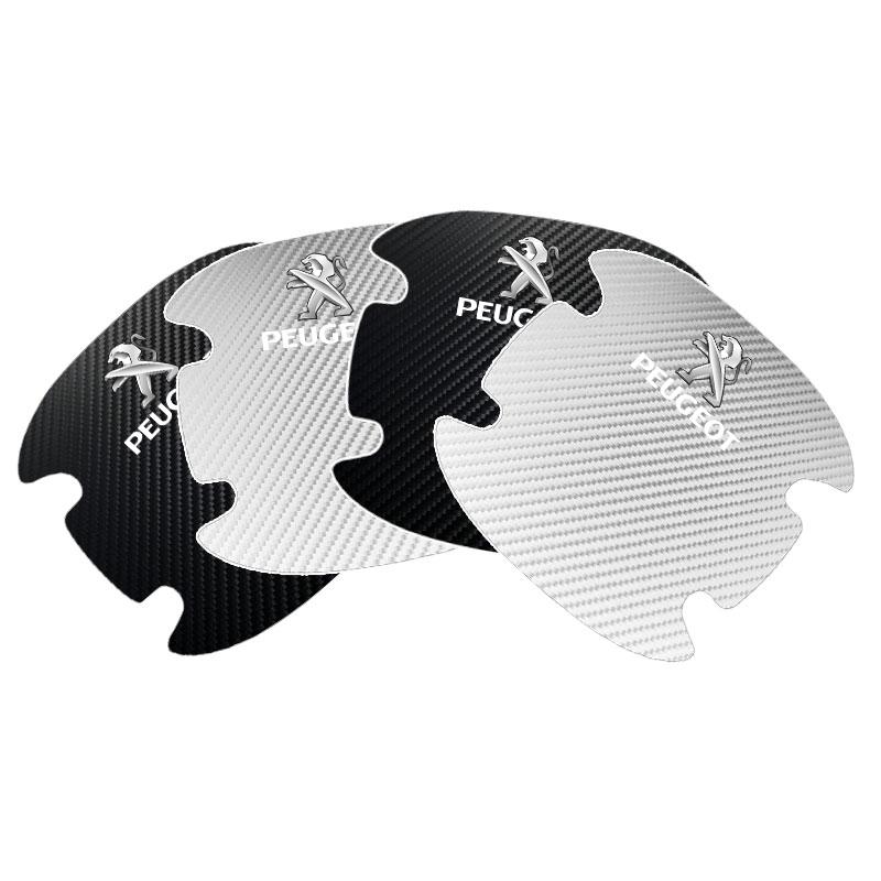 4 шт. Защитная наклейка на ручку двери автомобиля Эмблема Украшение автомобиля Стайлинг Для Peugeot 308 408 508 RCZ 208 3008 2008 206 207 108 406 407 408 206 207 208
