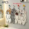 4pcs Bathroom Towels, New Creative Dog Hand Towels, For Bathroom, Kitchen, Restaurant, Kitchen Cleaning, Coral Fleece Absorbent